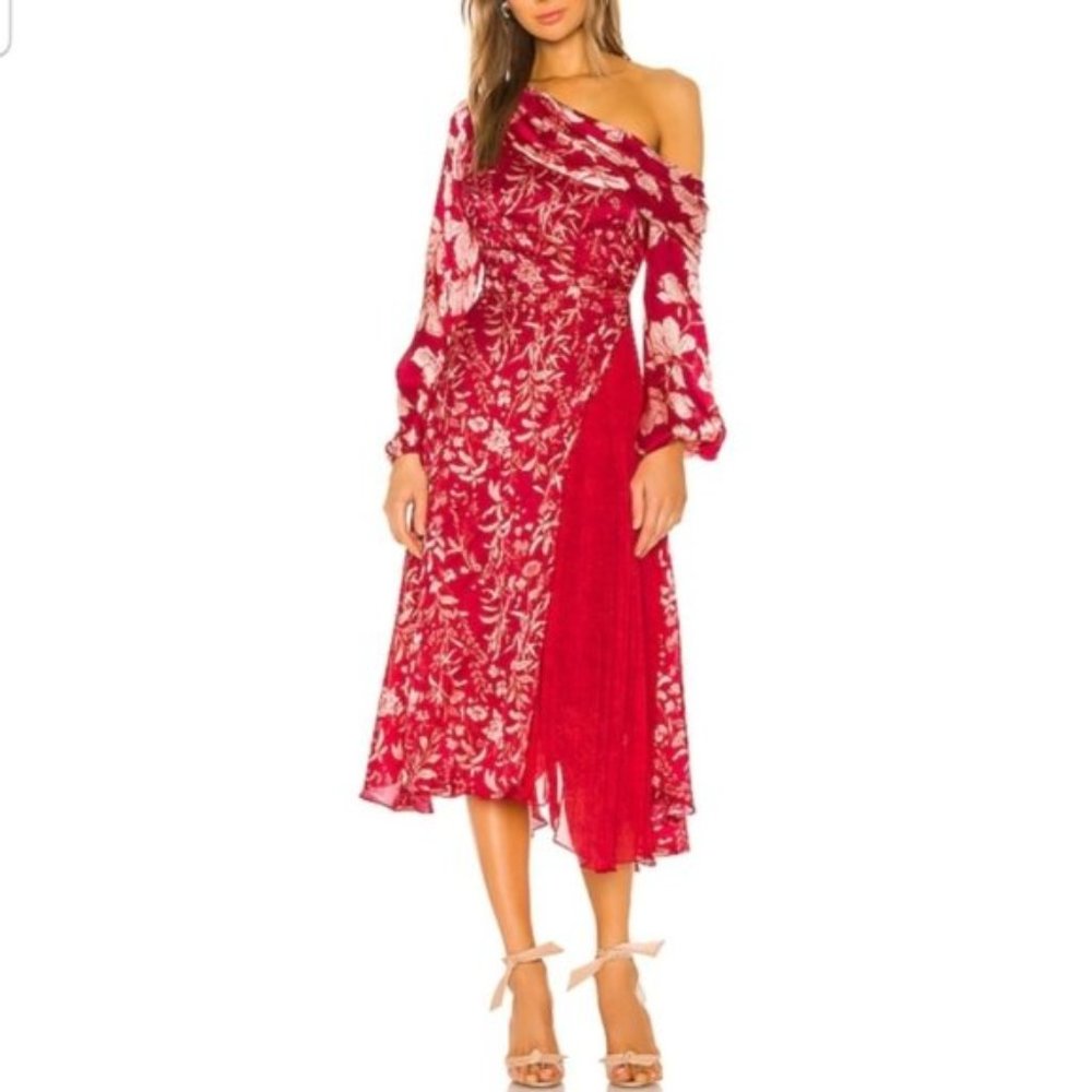 AMUR Lorraine Dress Rasberry Combo NWT